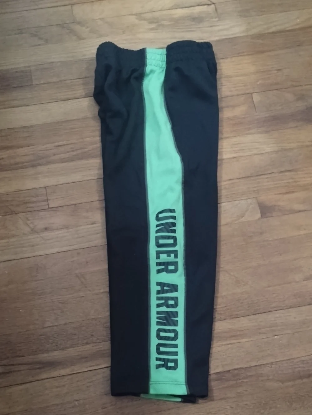 Under Armour Black and Mint Green Boys' Athletic Joggers